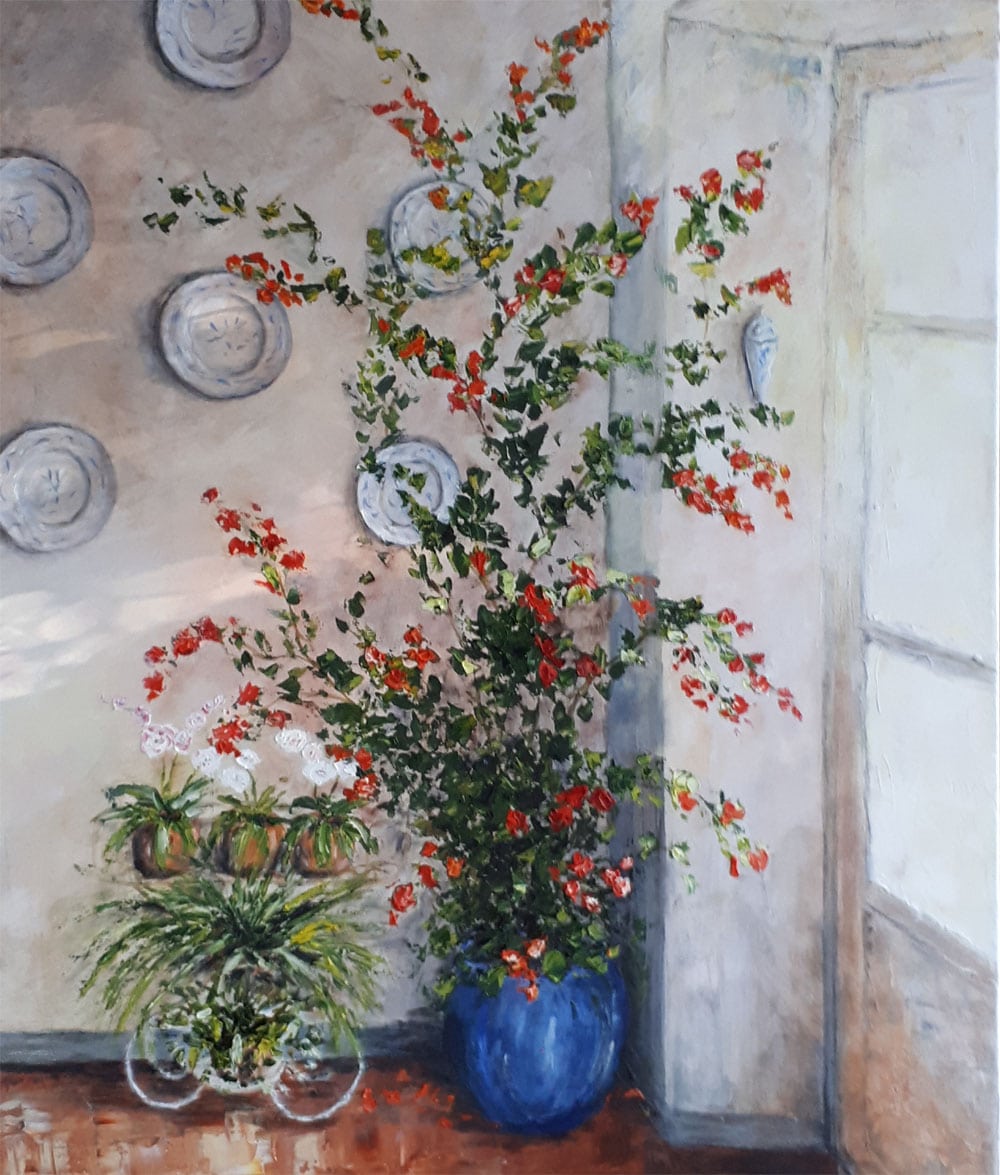 Yollande MARGEOT, artiste-peintre Cotignac : Un Bougainvillier